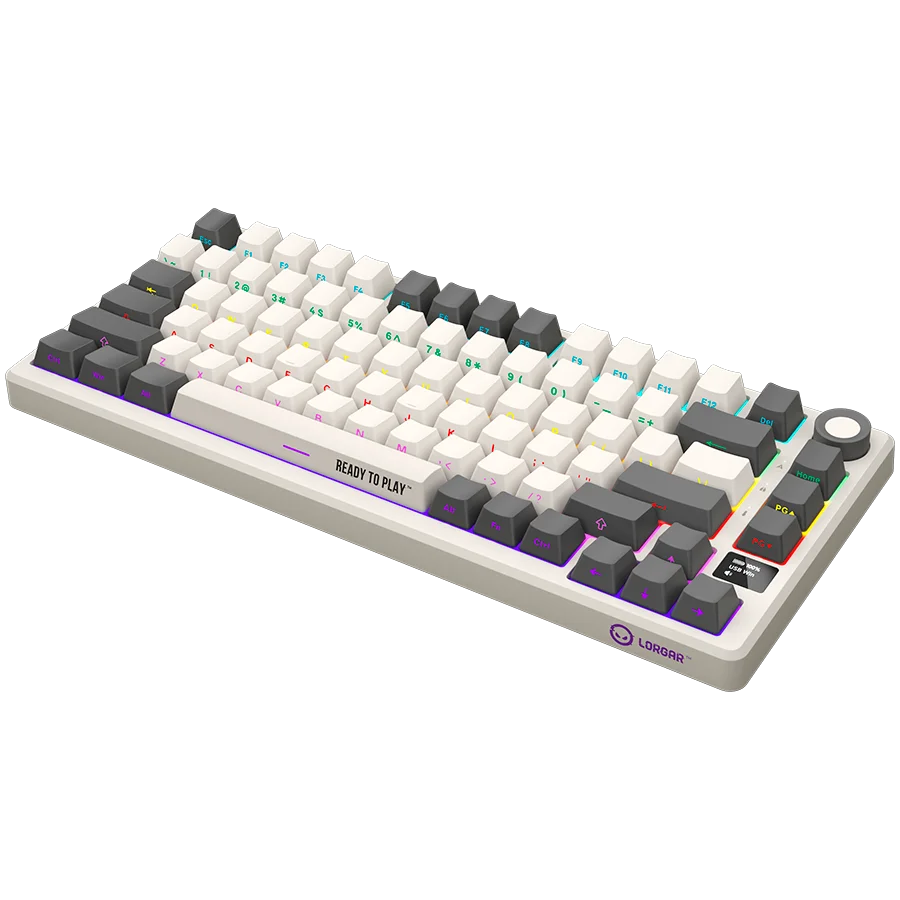 LORGAR KBP7075W, Wireless 75% Mechanical Gaming Keyboard Pro, Beige, EN layout LORGAR KBP7075W, Wireless 75% Mechanical Gaming Keyboard Pro, Beige, EN layout