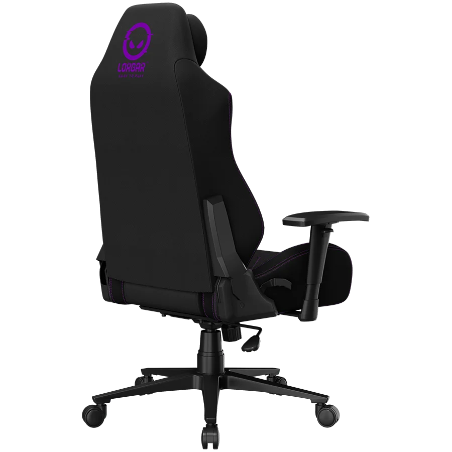LORGAR CHA41, Ergonomic Gaming Chair Advanced, premium anti-stain fabric, Black/purple