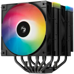 DeepCool AG620 BK ARGB V2, CPU Air Cooler, 2x120mm ARGB PWM Fan, Core Touch Technology 2.0, 6 Heatpipes, LGA1851/1700/1200/115x, AMD AM5/AM4, 129x136x161 mm(LxWxH), 2Y, R-AG620-BKAMMN-GJD