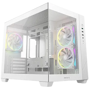 DeepCool CG330-3F WH, Mid Tower, Mini-ITX/Micro-ATX(Rear Connector), 1xUSB3.0, 2xUSB2.0, 1xAudio, 3x120mm Pre-Installed ARGB Fans, Tempered Glass, Mesh Panel, White, R-CG330-WHNGM3-G