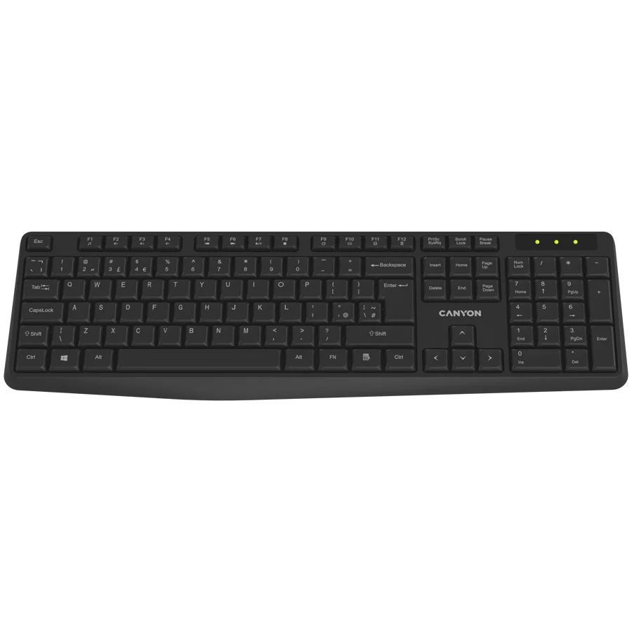 CANYON keyboard KB-W01 EN/BG Wireless Black