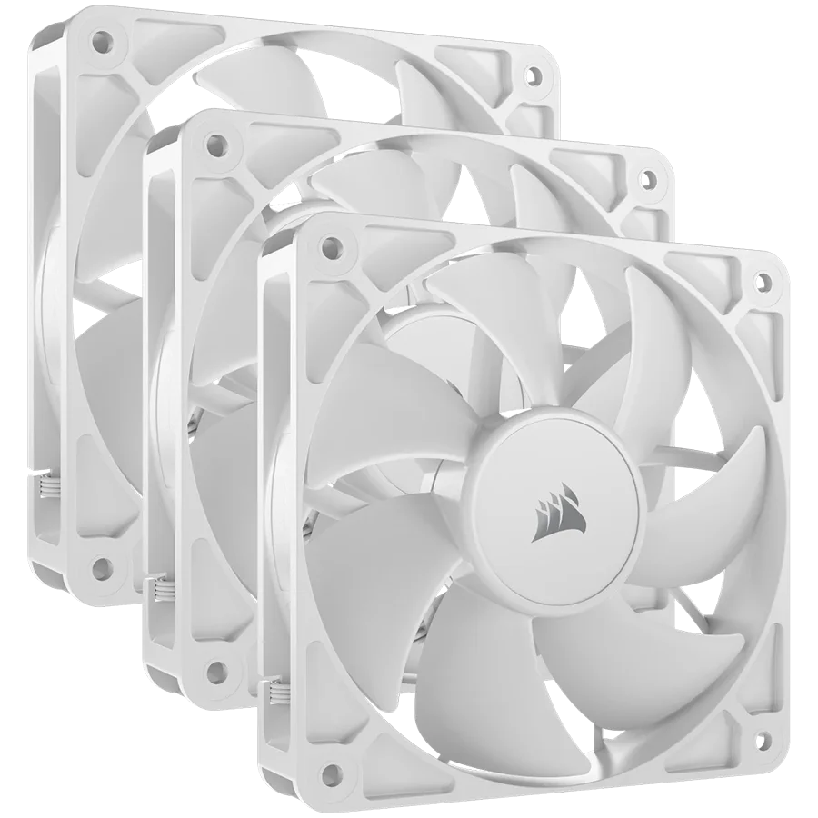 CORSAIR RS120 White, 120mm Fan, Triple Pack
