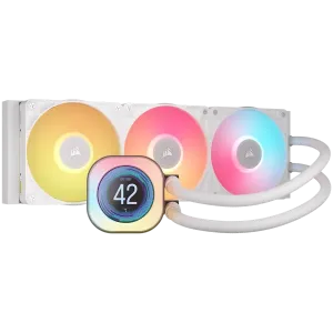 CORSAIR iCUE LINK TITAN 360 RX LCD White AIO, 360mm, Liquid CPU Cooler