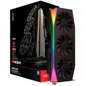 XFX Mercury AMD Radeon RX 9070XT OC Magnetic Air Edition with RGB 16GB GDDR6 HDMI 3xDP, AMD RDNA 4