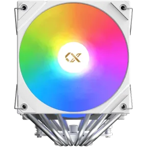 AK6 Dual Digital Arctic (WH, ARGB & Digital LED Panel Top Cover, 2PCS ARGB PWM Fan, Intel Backplate, Mini ARGB LED Controller)