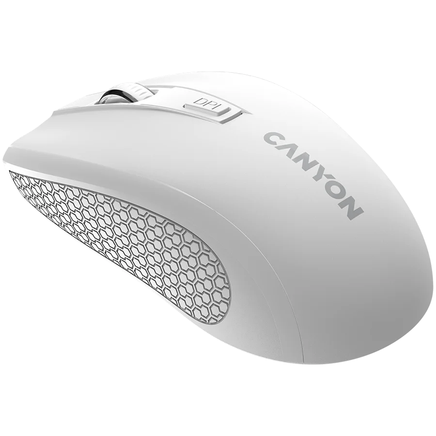 CANYON MW-7, 2.4Ghz wireless mouse, 6 buttons, DPI 800/1200/1600, with 1 AA battery ,size 110*60*37mm,58g,white CANYON MW-7, 2.4Ghz wireless mouse, 6 buttons, DPI 800/1200/1600, with 1 AA battery ,size 110*60*37mm,58g,white