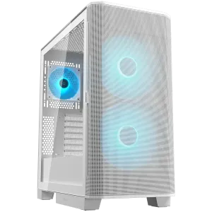 COUGAR AIRFACE FLO RGB PC Case, Mid Tower, White
