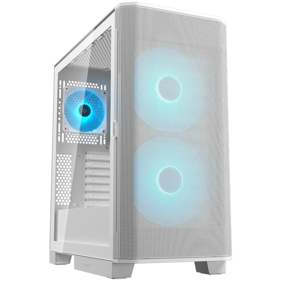 COUGAR AIRFACE FLO RGB PC Case, Mid Tower, White