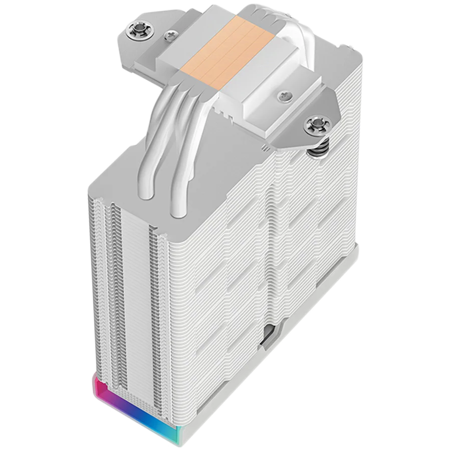 DeepCool AK400 DIGITAL PRO WH, CPU Air Cooler, 1x120mm FT12 SE PWM Fan, Digital Display, ARGB, Core Touch Technology 2.0, 4 Heatpipes, White, LGA1851/1700/1200/115x, AMD AM5/AM4, 126x97x159 mm(LxWxH), 3Y, R-AK400-WHAPMN-G