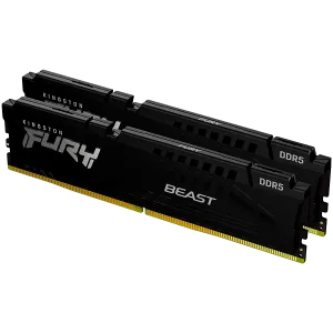 Kingston 64GB 5600MT/s DDR5 CL36 DIMM (Kit of 2) FURY Beast Black