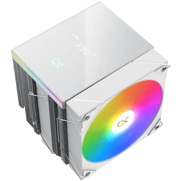 AK6 Dual Digital Arctic (WH, ARGB & Digital LED Panel Top Cover, 2PCS ARGB PWM Fan, Intel Backplate, Mini ARGB LED Controller)