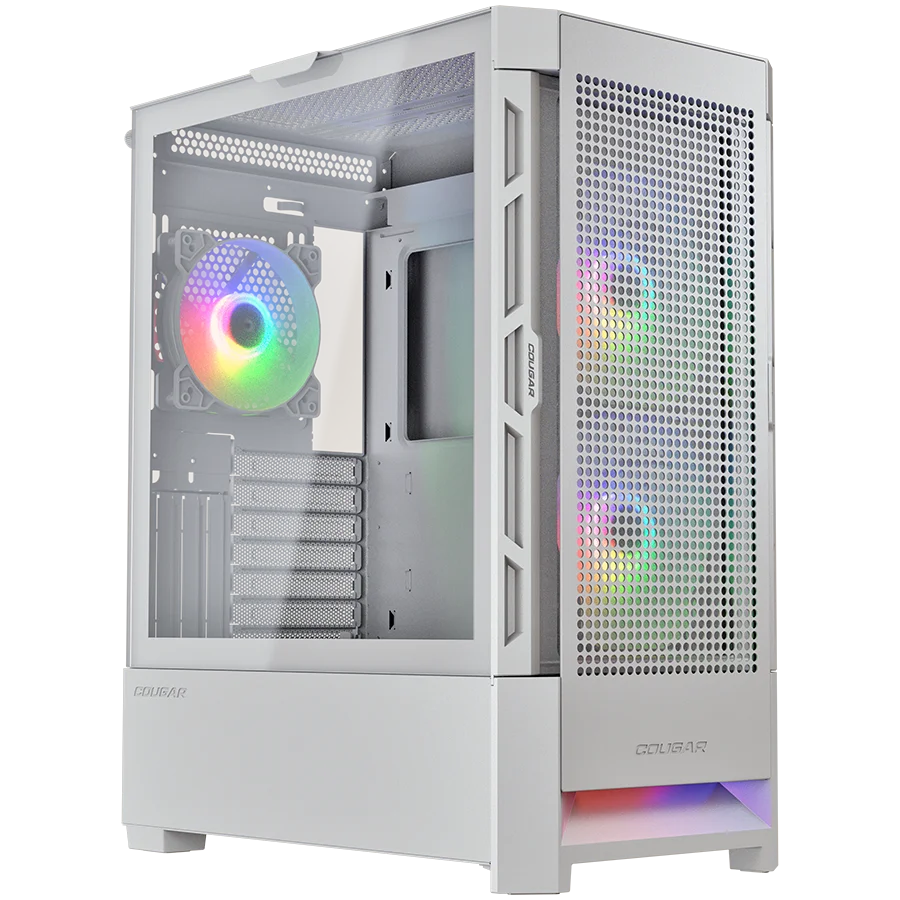 COUGAR AIRFACE RGB PC Case, Mid Tower, White