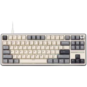 ROYAL KLUDGE R87Pro Half Grey Gaming Keyboard Creamy switch