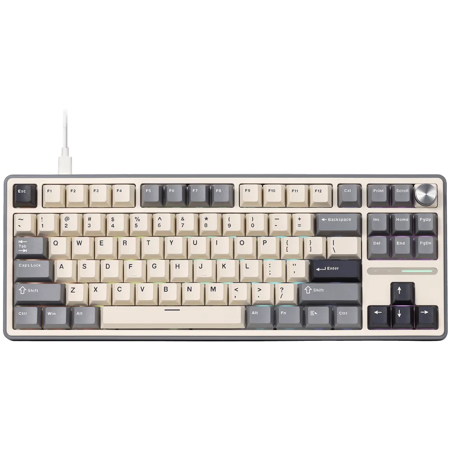 ROYAL KLUDGE R87Pro Half Grey Gaming Keyboard Creamy switch ROYAL KLUDGE R87Pro Half Grey Gaming Keyboard Creamy switch