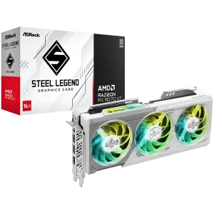 ASROCK Video Card AMD Radeon RX 9070 XT Steel Legend 16GB GDDR6 256-bit HDMI 3x DP