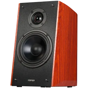 Edifier R2000DB 2.0 Bookshelf Speakers, Bluetooth, 3.5mm to RCA, Optical, 1-inch Tweeters, 5-inch Drivers, 120W (RMS), Control Knobs and Remote Control, Brown