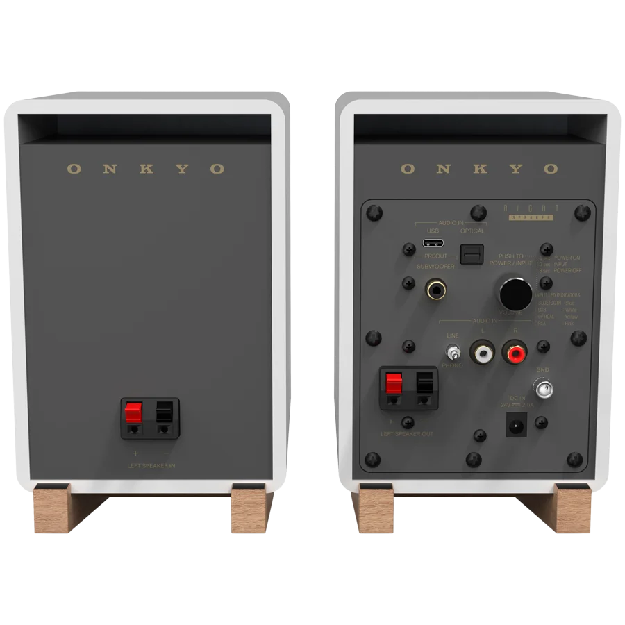 Onkyo Creator Series GX-10DB Powered Speakers, White, pair