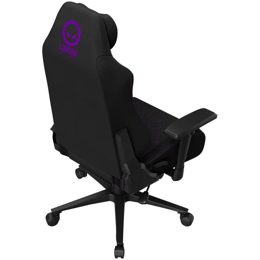 LORGAR CHA41, Ergonomic Gaming Chair Advanced, premium anti-stain fabric, Black/purple