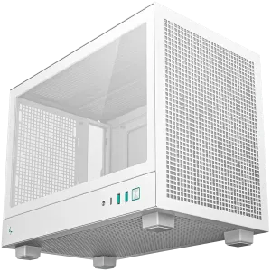 DeepCool CH160 PLUS WH, Mini Tower, Mini-ITX/Micro-ATX, 2xUSB3.0, 1xType-C Gen 2, 1xAudio/Mic, Mesh Panel, White, R-CH160-WHNGM0-G, 2Y