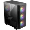 MSI MAG FORGE M100A, M-ATX Tower, M-ATX/ M-ITX, 1x USB 3.2 Gen 1 Type-A, 2x USB 2.0 Type-A, 1x Audio, 1x Mic, Power Button, 4x 120mm ARGB Fans, Mesh Panel, Acrylic panel.