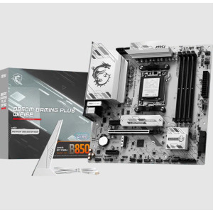 MSI B850M GAMING PLUS WIFI6E, mATX, Socket AM5, 4x DDR5 Dual Channel DDR5 up to 8200(OC)MHz, 1x PCIe x16 slot, 2x M.2 slot, 4x USB 5Gbps, 3x USB 10Gbps, 1x USB 10Gbps Type-C, HDMI, DP, 7.1 HD Audio, 2.5G LAN, WIFI, BT, 3Y