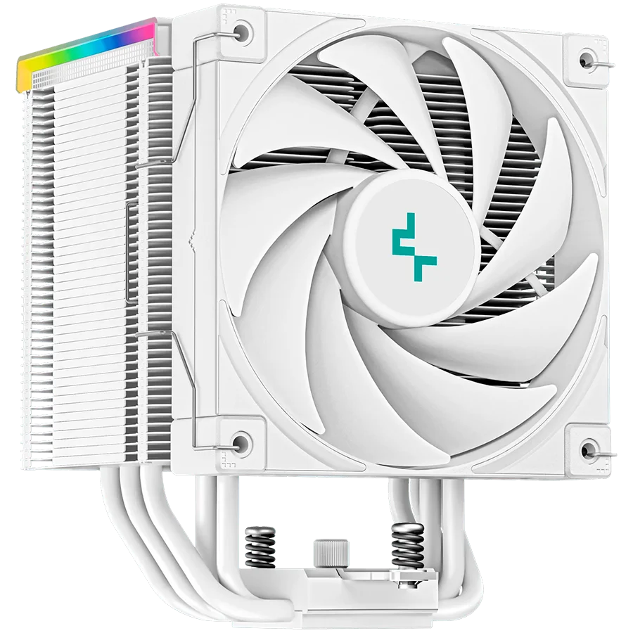 DeepCool AK500 Digital WH, CPU Air Cooler, 1x120mm FK120 PWM FDB Fan, ARGB, Digital Display, White, TDP 240W, 5 Heatpipes, Fluid Dynamic Bearing, LGA2066/2011-v3/2011/1700/1200/1151/1150/1155, AMD AM5/AM4, 127×117×160 mm(L×W×H), 3Y, R-AK500-WHADM