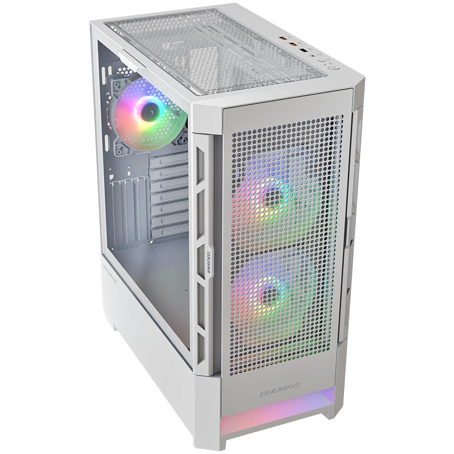 COUGAR AIRFACE RGB PC Case, Mid Tower, White