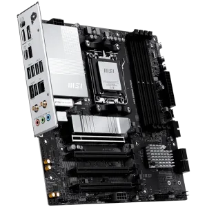 MSI PRO B850M-P WIFI, mATX, Socket AM5, 4x DDR5 Dual Channel DDR5 up to 8200(OC)MHz, 4x PCIe x16 slot, 3x M.2 slot, 4x USB 2.0, 2x USB 5Gbps, 1x USB 10Gbps, 1x USB 10Gbps Type-C, DP, 7.1 HD Audio, 5G LAN, WiFI 7, BT, 3Y