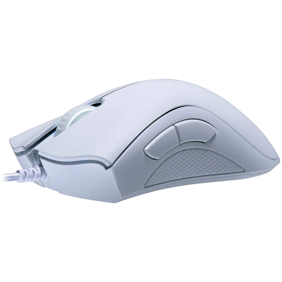 Razer DeathAdder Essential White Edition, Gaming Mouse, True 6 400 DPI optical sensor, Ergonomic Form Factor, Mechanical Mouse Switches with 10 million-click life cycle, 1000 Hz Ultrapolling, Single-color white lighting
