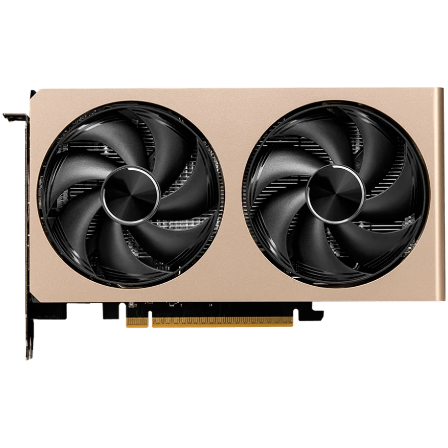 MSI Video Card NVIDIA GeForce RTX 5060 8G INSPIRE 2X OC, 8GB GDDR7, 128-bit, 2535 MHz Boost, 3840 CUDA Cores, PCIe 5.0 (x8), 3x DP 2.1b, HDMI 2.1b, RAY TRACING, Dual Fan, 145W TDP, 8-pin PCIe Power, G-SYNC, 2-Slot, 3Y