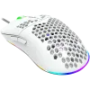 CANYON Puncher GM-11, Gaming Mouse with 7 programmable buttons, Pixart 3519 optical sensor, 4 levels of DPI and up to 4200, 5 million times key life, 1.65m Ultraweave cable, UPE feet and colorful RGB lights, White, size:128.5x67x37.5mm, 105g