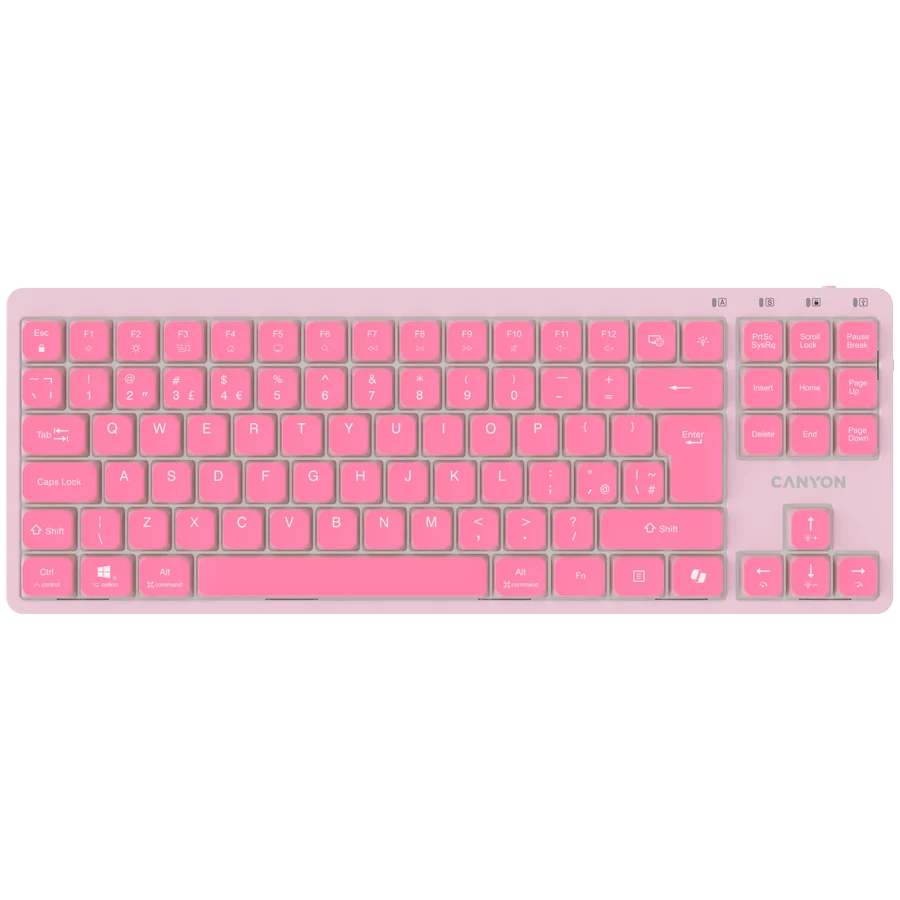 CANYON Keyboard OnType 10 Low Profile EN Wired Pink