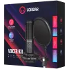 LORGAR Voicer 931, Gaming Microphone, Black, USB condenser microphone with boom arm stand, pop filter, tripod stand. including 1* microphone, 1*Boom Arm Stand with C-clamp, 1*shock mount, 1*pop filter, 1*windscreen cap, 1*2.5m type-C USB cable, 1* Extra t