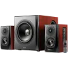 Edifier S350DB 2.1 Audio System, BT V5.1, Optical, Coaxial, RCA, 8-inch Subwoofer, 3.5-inch Drivers, 0.75-inch Tweeters, 70W (RMS), Control Knobs and Remote Control, Brown