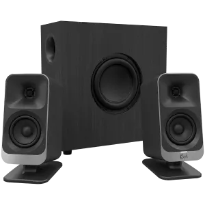 Klipsch ProMedia Lumina 2.1 Gaming Audio System with Subwoofer and LED Lighting Effects Built-in, Black
