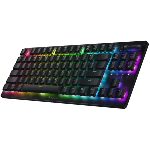 Razer DeathStalker V2 Pro Tenkeyless - Linear Optical Switch - US - Black, Gaming Keyboard, Razer™ Low-Profile Optical Switches (Linear),  RGB Chroma, Top-Class Connectivity, Ultra-Long 50-hour Battery Life, Fully programmable keys with on-the-fly macro r