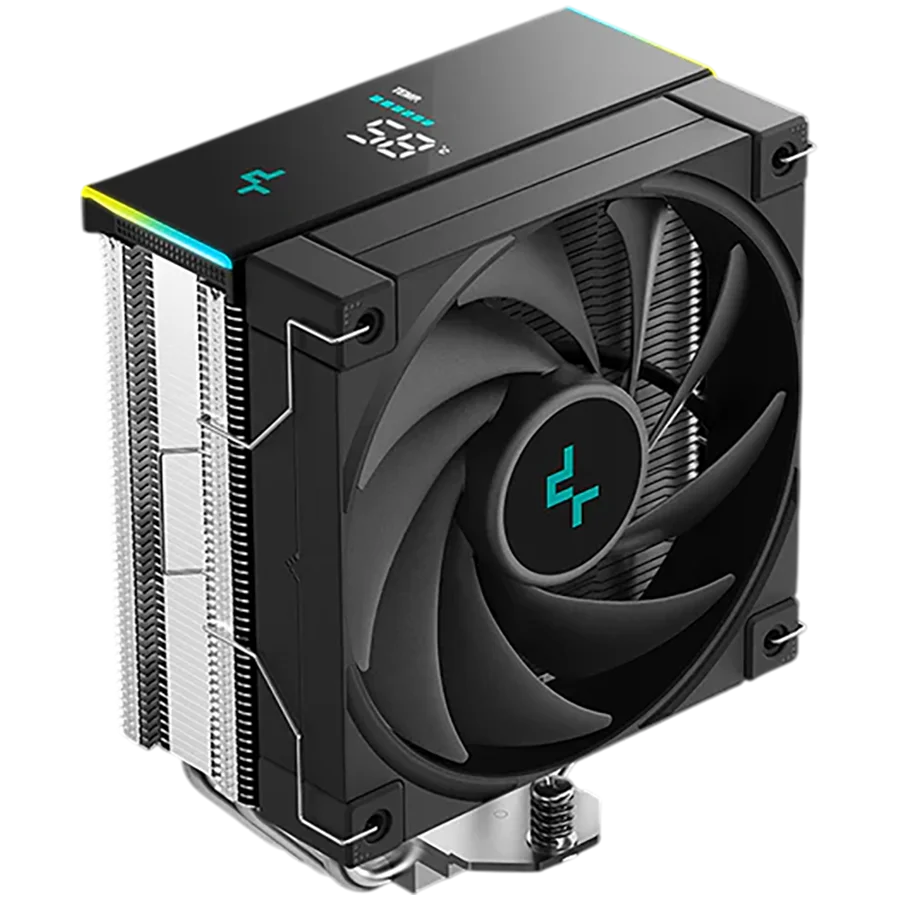 DeepCool AK400 DIGITAL SE, CPU Air Cooler, 1x120mm FK120 PWM Fan, Digital Display, ARGB, 4 Heatpipes, Black, LGA1851/1700/1200/115x, AMD AM5/AM4, 126x97x157 mm(LxWxH), R-AK400-BKADMN-GJD, 3Y