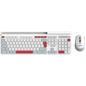 CANYON HSET-W5 EN Keyboard+Mouse AAA+AA Wireless White