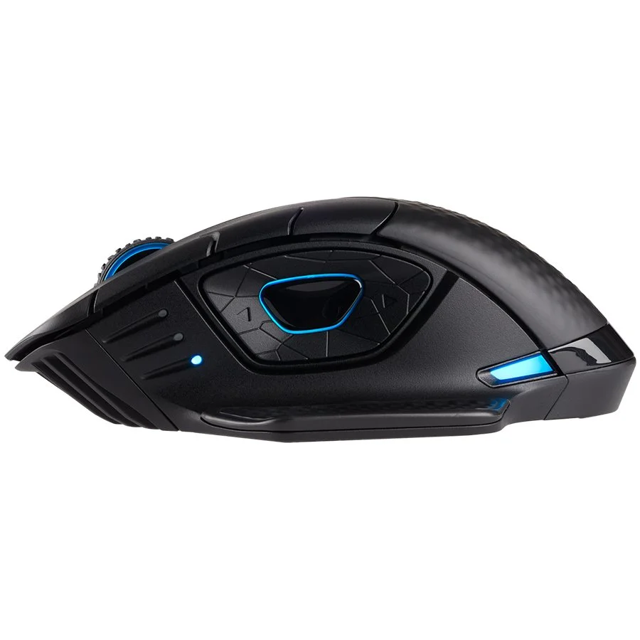CORSAIR DARK CORE RGB PRO, Wireless FPS/MOBA with SLIPSTREAM, Black, Backlit RGB LED, 18000 DPI, Optical