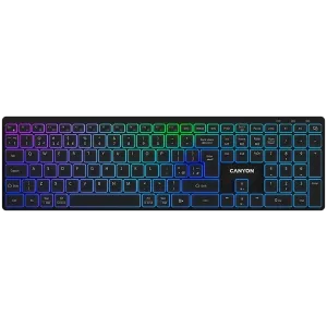 CANYON keyboard HKB-W11 UK/US RGB Dual Mode Wireless Black