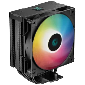 DeepCool AG400 DIGITAL ARGB, CPU Air Cooler, 1x120mm FK120 PWM FDB Fan, Addressable RGB LED, TDP 240W, 4 Heatpipes, Hydro Bearing, LGA1700/1200/1151/1150/1155, AMD AM5/AM4, 3Y, R-AG400-BKADMN-G-1