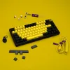LORGAR KBP7075W, Wireless 75% Mechanical Gaming Keyboard Pro, Black/yellow, EN layout