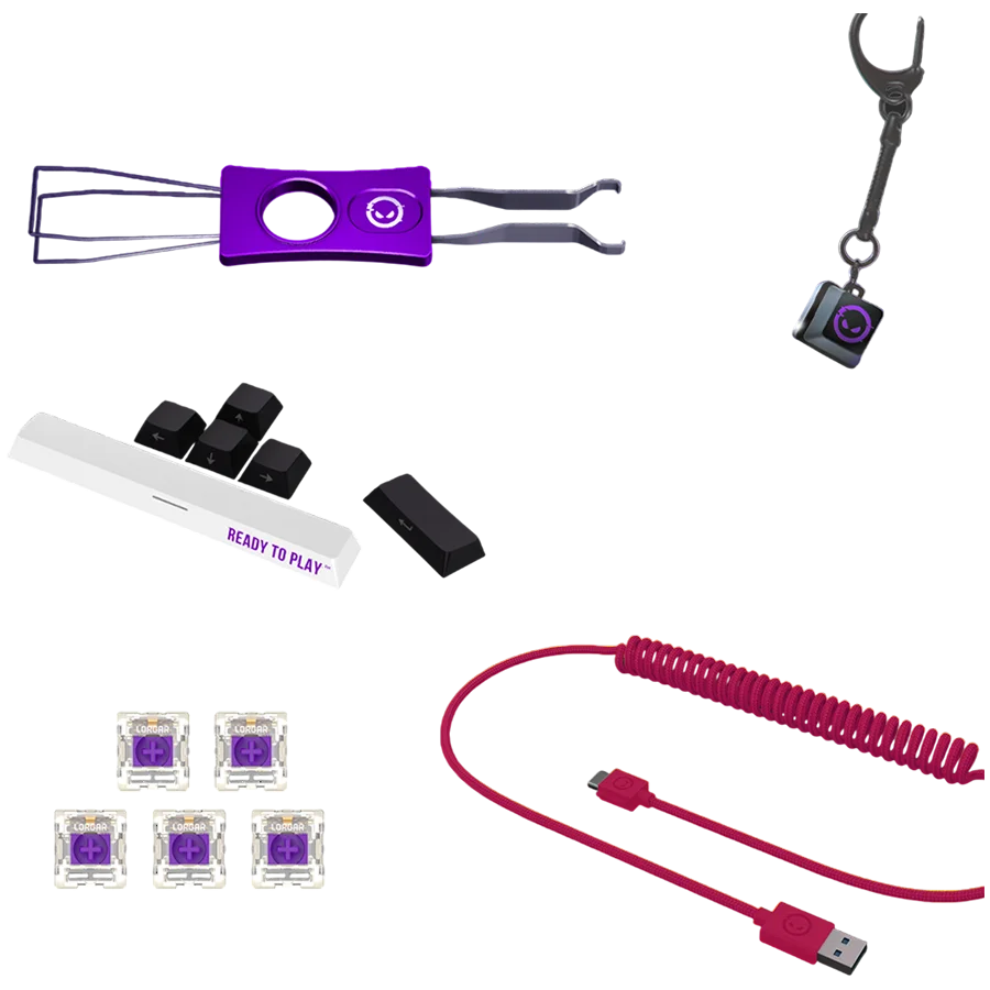 LORGAR KBP70MW, Wireless 65% Mechanical Gaming Keyboard Pro, Black/red, EN layout