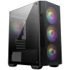 MSI MAG FORGE M100A, M-ATX Tower, M-ATX/ M-ITX, 1x USB 3.2 Gen 1 Type-A, 2x USB 2.0 Type-A, 1x Audio, 1x Mic, Power Button, 4x 120mm ARGB Fans, Mesh Panel, Acrylic panel.