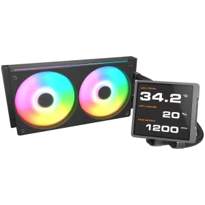 COUGAR Poseidon Vistek Pro ARGB 240 AiO Liquid Watercooling - Black