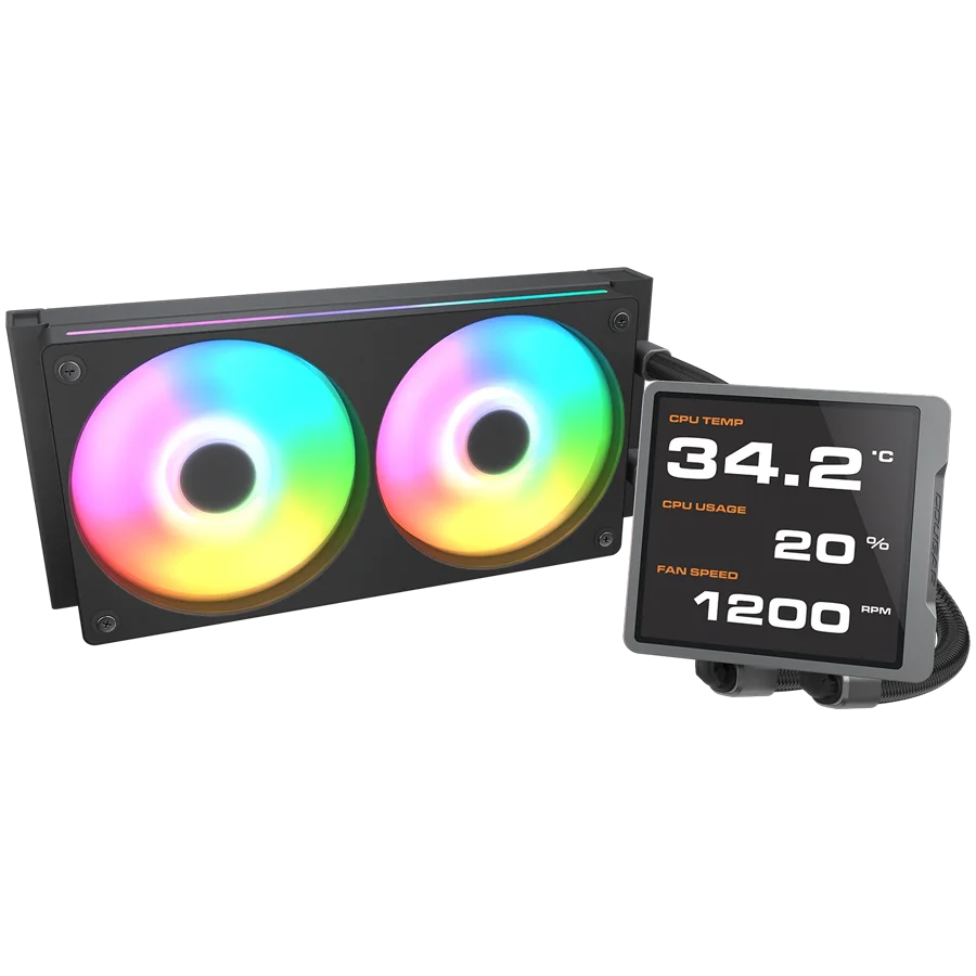 COUGAR Poseidon Vistek Pro ARGB 240 AiO Liquid Watercooling - Black