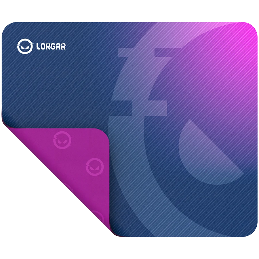 Lorgar Main 135, Gaming mouse pad, High-speed surface, Purple anti-slip rubber base, size: 500mm x 420mm x 3mm, weight 0.41kg