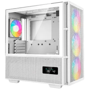 DeepCool CH560 Digital WH, Mid Tower, Mini-ITX/Micro-ATX/ATX/E-ATX, 1xUSB3.0, 1xType-C, 1xAudio, 3x140mm+1x120mm Pre-Installed ARGB Fans, Tempered Glass, Mesh Panels, Dual-Status Digital Display, GPU Support Arm, White, R-CH560-WHAPE4D-G-1 DeepCool CH560 Digital WH, Mid Tower, Mini-ITX/Micro-ATX/ATX/E-ATX, 1xUSB3.0, 1xType-C, 1xAudio, 3x140mm+1x120mm Pre-Installed ARGB Fans, Tempered Glass, Mesh Panels, Dual-Status Digital Display, GPU Support Arm, White, R-CH560-WHAPE4D-G-1