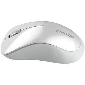 CANYON MW-11, 2.4 GHz  Wireless mouse ,with 3 buttons, DPI 1200, Battery:AAA*2pcs  ,pearl white grey67*109*38mm 0.063kg