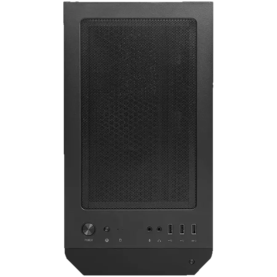 MSI MAG FORGE M100R, M-ATX Tower, M-ATX/ M-ITX, 1x USB 3.2 Gen 1 Type-A, 2x USB 2.0 Type-A, 1x Audio, 1x Mic, Power Button, 4x 120mm ARGB Fans, LED Button, ARGB Control Board, Mesh Panel, Tempered Glass